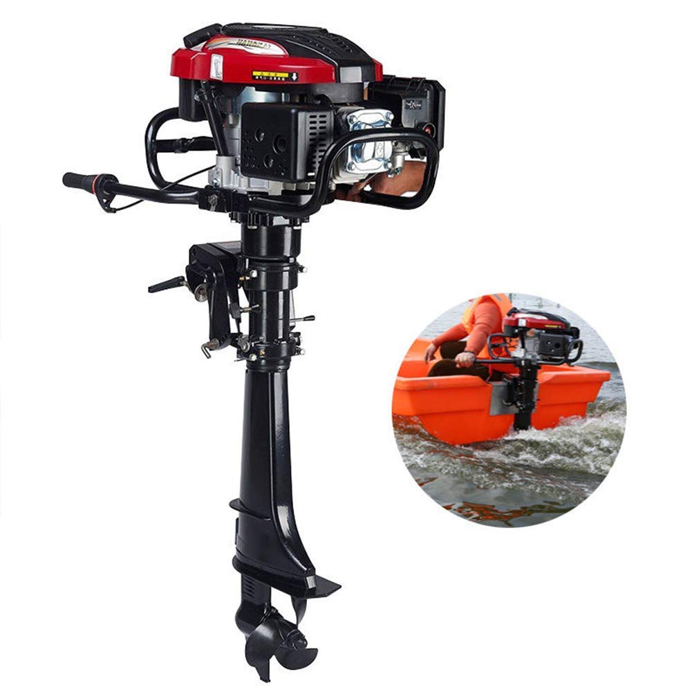 TBVECHI Boat Engine 4 Stroke 7HP 196CC Outboard Motor Fishing Boat Engine Air Cooling