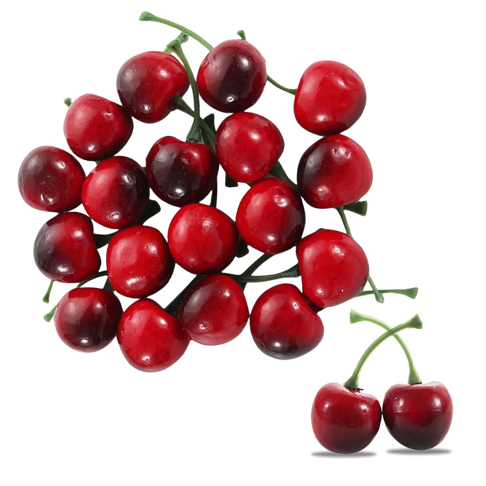 Ciliegie Artificiali Goiern 20 Pezzi - Decorazione Realistica In Schiuma Per Casa E Feste - Foto 6