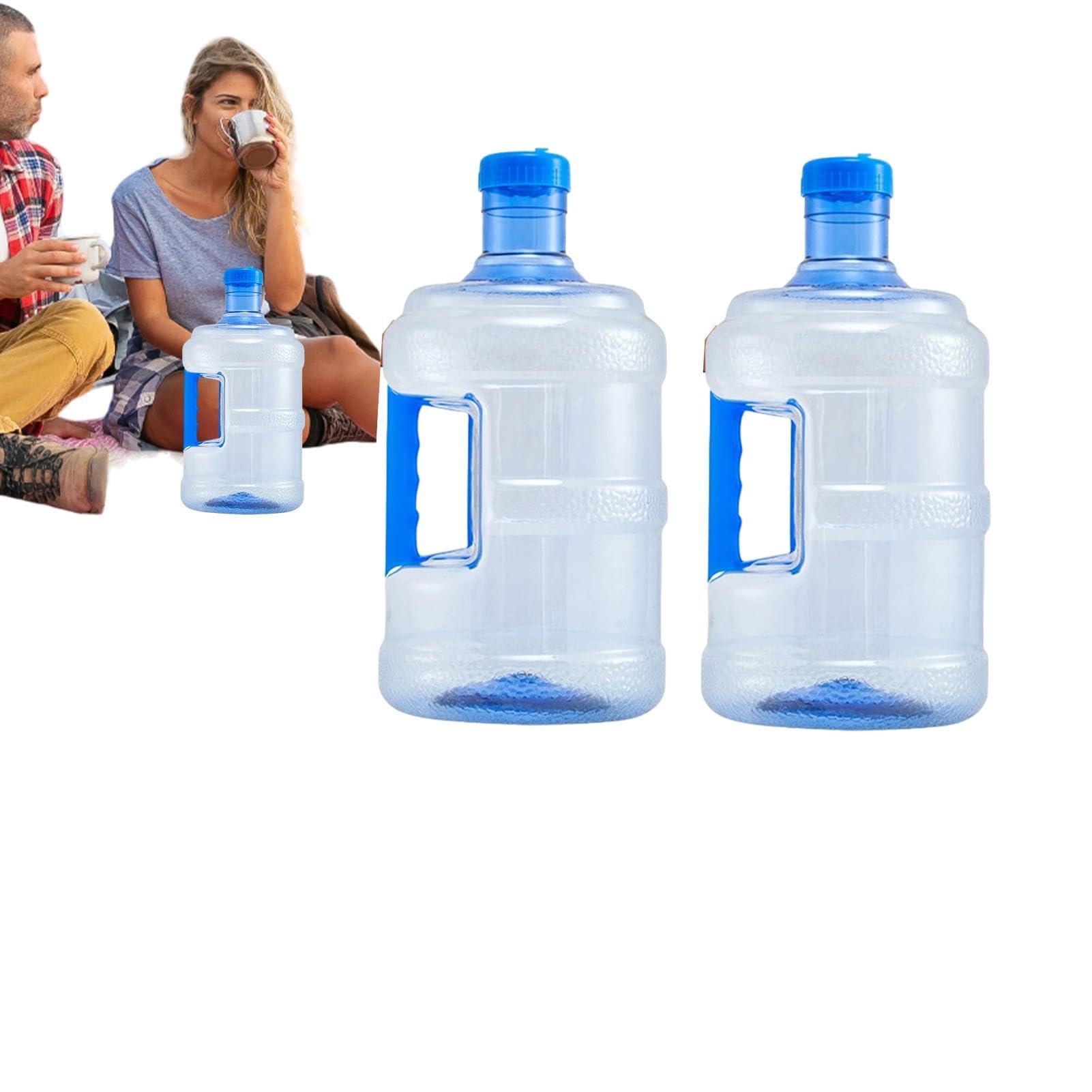 5L/7.5L Water Jug, 2 Pack Water Bottle Barrel, Reusable Leak Proof Large Capacity Bottles, Portable WaterContainers With Handle, For Camping Outdoor Sports Travel Beach BBQ Daily Drinking