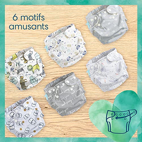 Pampers - Harmony Hybrid Starter Pack, 3 waschbare Windeln + 25 Einweg-Oberschichten - 1 Packung