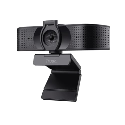 Trust Teza 4K Ultra HD Webcam, 3840x2160 mit 2 Mikrofonen und Autofokus, 30 FPS, USB Plug & Play, Web Kamera für Teams, Zoom, Skype, PC, Laptop, Mac, MacBook - Schwarz
