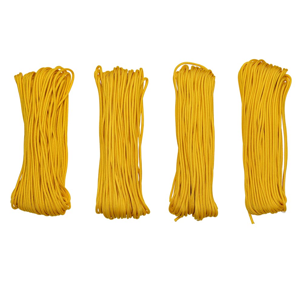 Paracord Planet Paracord 550 – 100 piedi in totale (quattro 30 m pezzi) – Corda da paracadute tipo 3 con 7 fili interni – 100% nylon corda prodotta negli Stati Uniti – Corda tattica di sopravvivenza