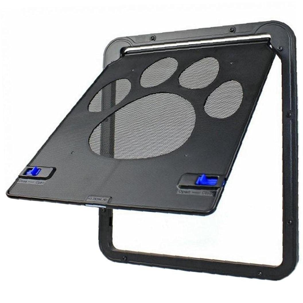 Porte d'animal de compagnie sécurisée pour moustiquaire de porte extérieure