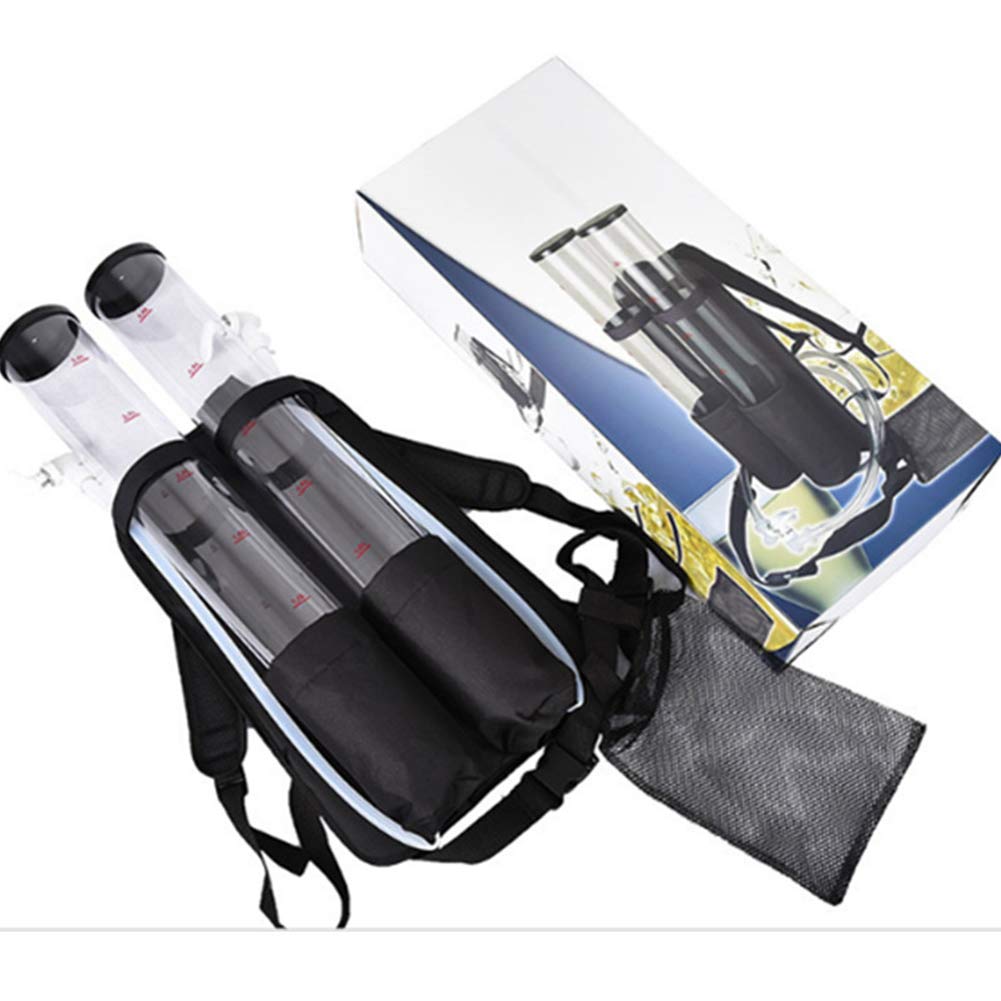 GOODS+GADGETS® Mochila Dispensadora de Cerveza Duo 2x3 L | Torre de cerveza portátil con 2 depósitos de 3 L, grifos y porta-vasos - ideal para festivales