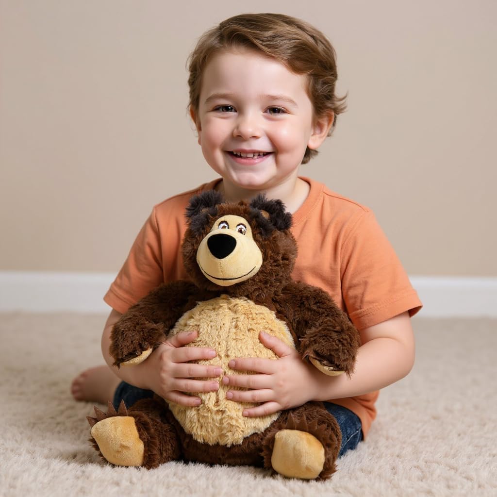 Masha and the Bear Official Bear Plush Toy – 15” Stuffed Animal from Cartoon – Soft & Cuddly Character Gift for Boys & Girls – Collectible Teddy from Popular Animated Series
