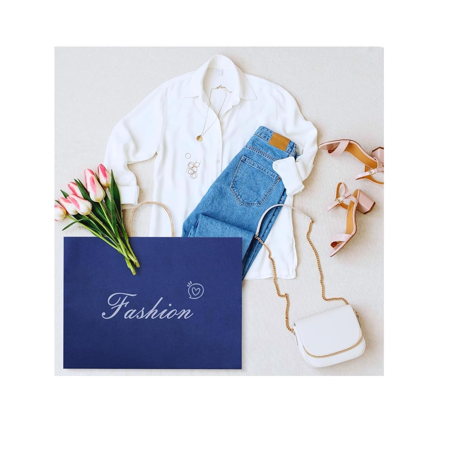 Large Blue Paper Gift Bags - 25 Pack -9 Large Blue Paper Gift Bags - 25 Pack -9