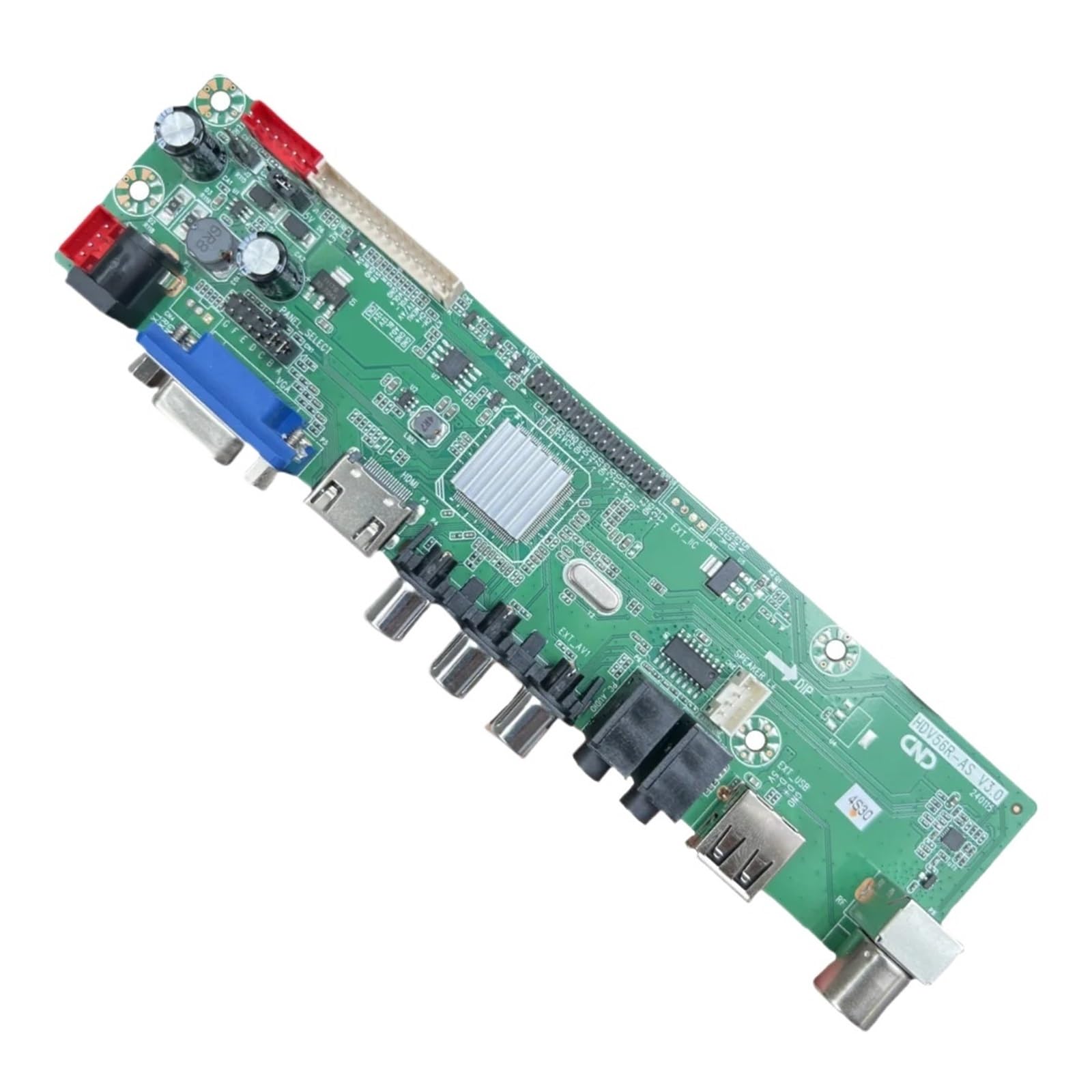 Carte Mère TV Universelle V56/V59 avec Carte Pilote, Prend en Charge La Carte TV Standard DVB-T2 (Comprend Le Kit De Boutons De Télécommande