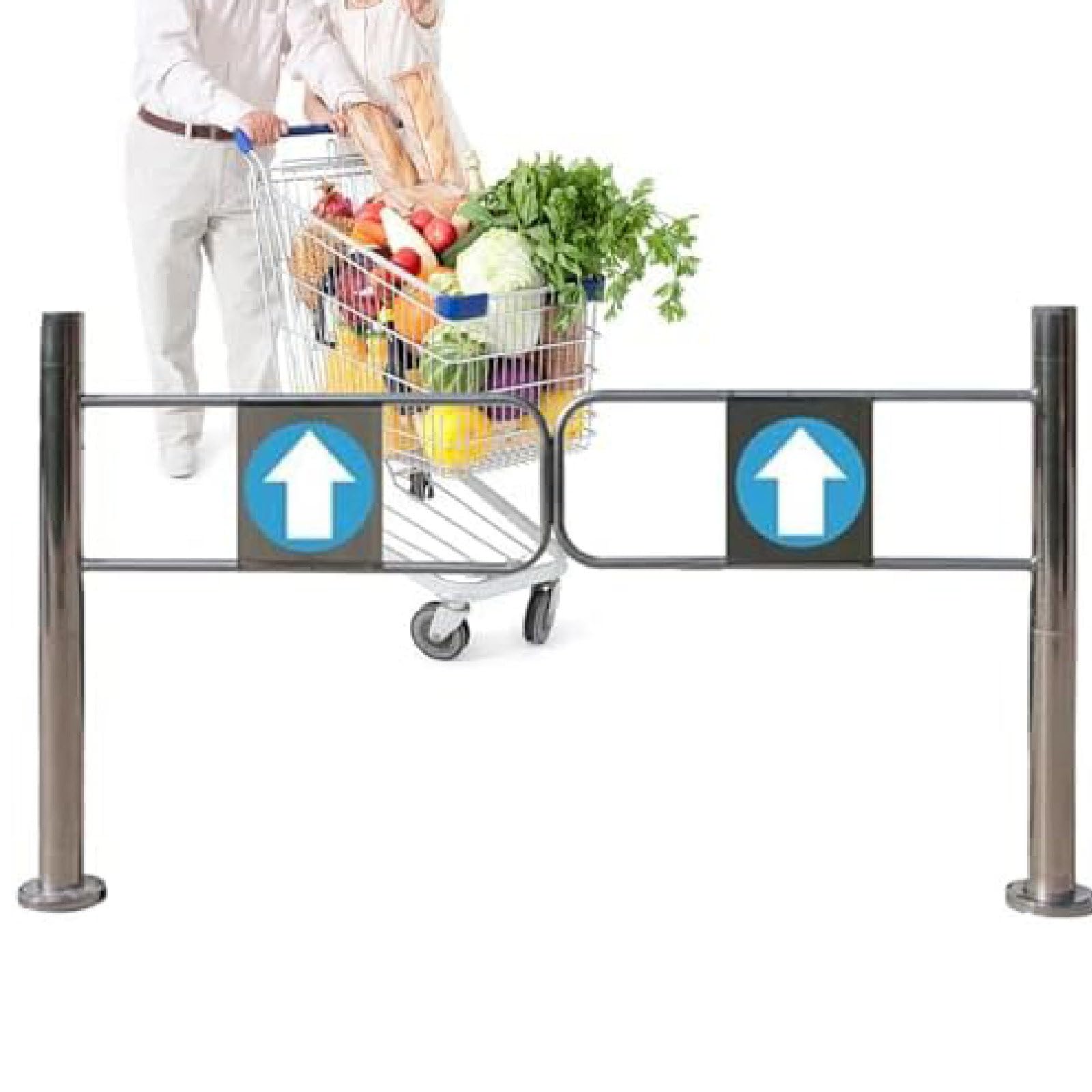 Durable Automatic Rebound,Turnstile Gate Pedestrian Access for Supermarkets, Factories Parks, 90° Manual Door, Safety Barrier