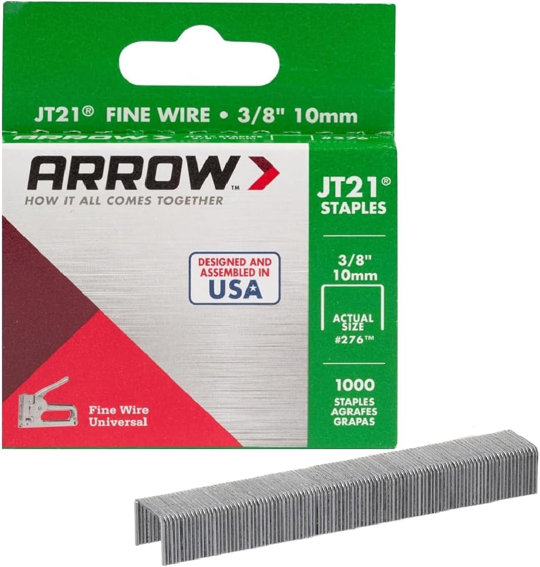 Arrow Fastener 276 Genuine JT21/T27 3/8-Inch Staples, 1,000-Pack