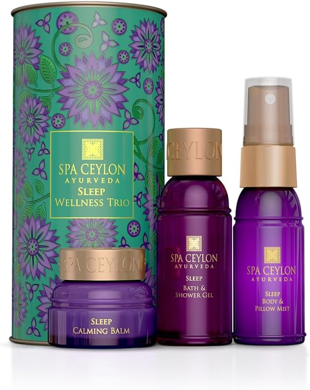 SPA CEYLON Conjunto com 3 itens para cuidados corporais Sleep Wellness, fragrância de lavanda