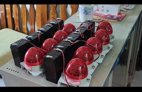 Miniatura 9 de Othmro 1 unids bombilla de advertencia industrial señal torre lámpara plástico piezas electrónicas siempre en luz sin sonido rojo 24 V 3 W