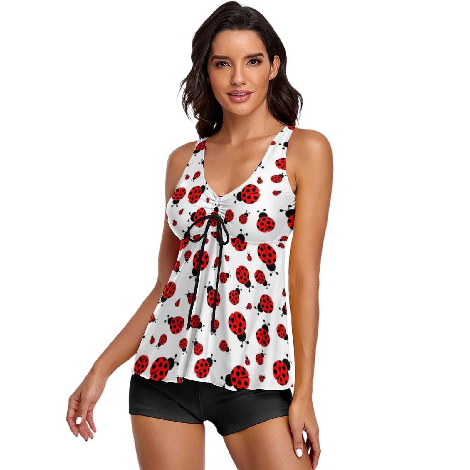 Trajes de baño para mujer, tankini de oveja para mujer con pantalones cortos, trajes de baño para surf, buceo