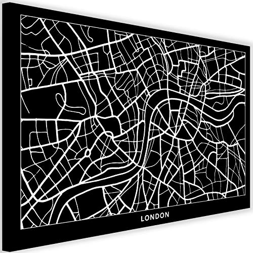 Image déco city Londres noir et blanc 100x70 pour bureau inspirant