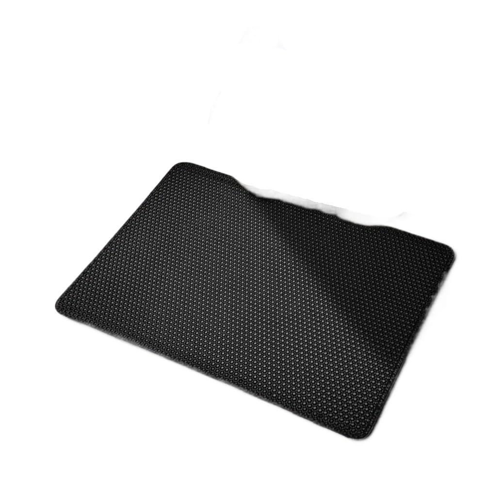 Cat Litter Mat Double Layer Pet Box Sand Pad Washable Bed Clean Products(Black,60x90CM)