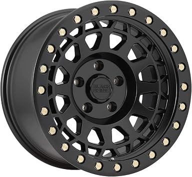 Black Rhino Hard Alloys PRIMM 18X9.5, 8X6.5, 5.25, 0mm MATTE BLACK W/ BRASS BOLTS - 1895PRM008165M22