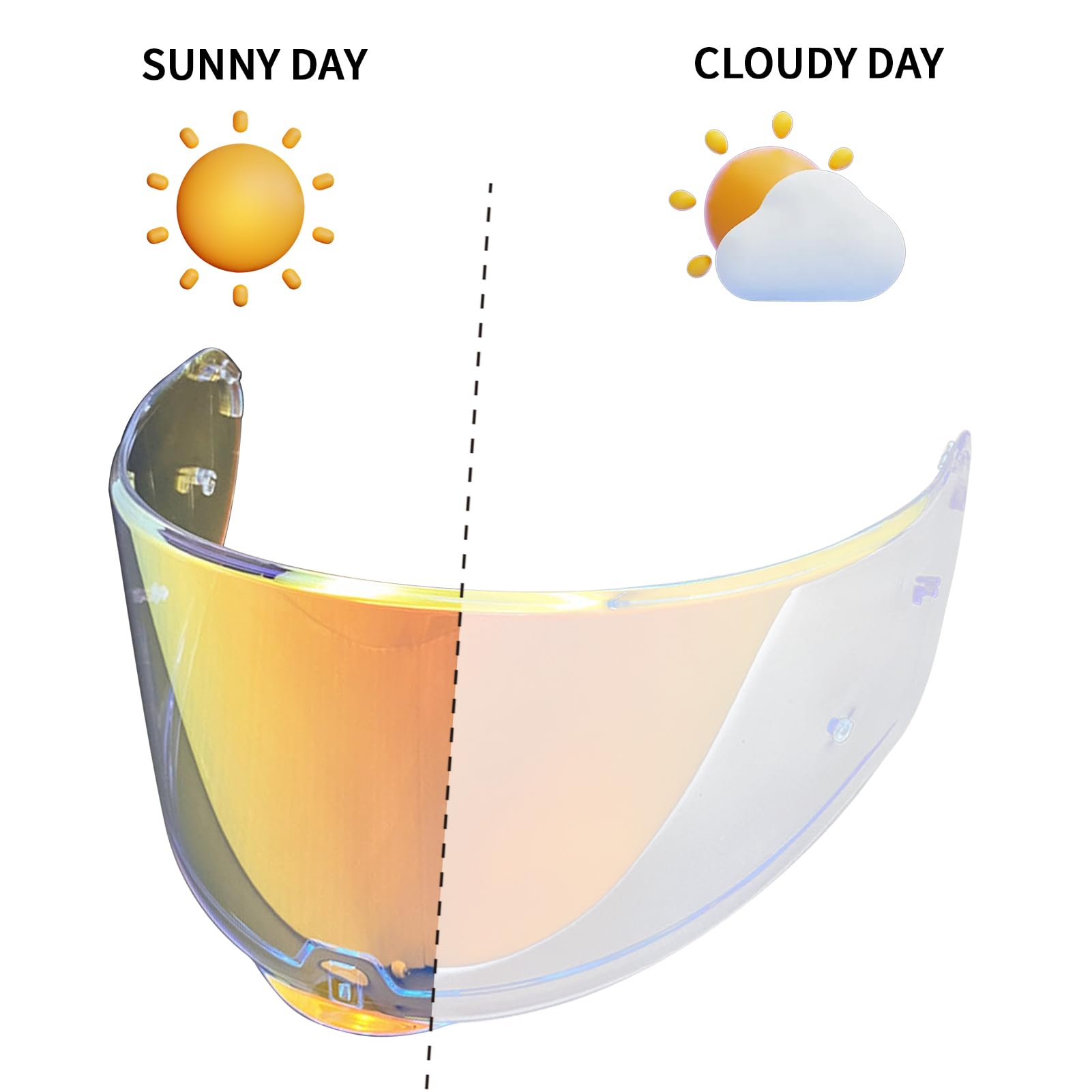 Visiera di ricambio per casco LS2 FT2 VECTOR Sedici Strada 2 Strada 3 FF801 FF397 Pinlock-Ready Face Clear Red Visor Protezione UV Casco Scudo Revo Tint Ricambio (Revo Clear Red)