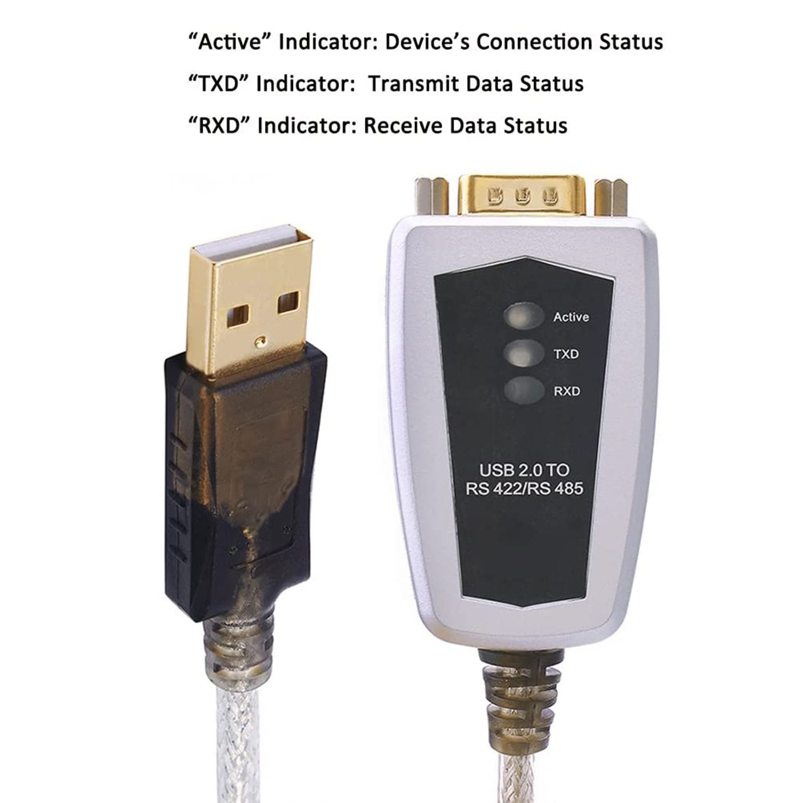 SZYDD 1.2m USB to RS422 RS485 Port Converter Adapter Cable with Chipset for 10 8 7 XP for