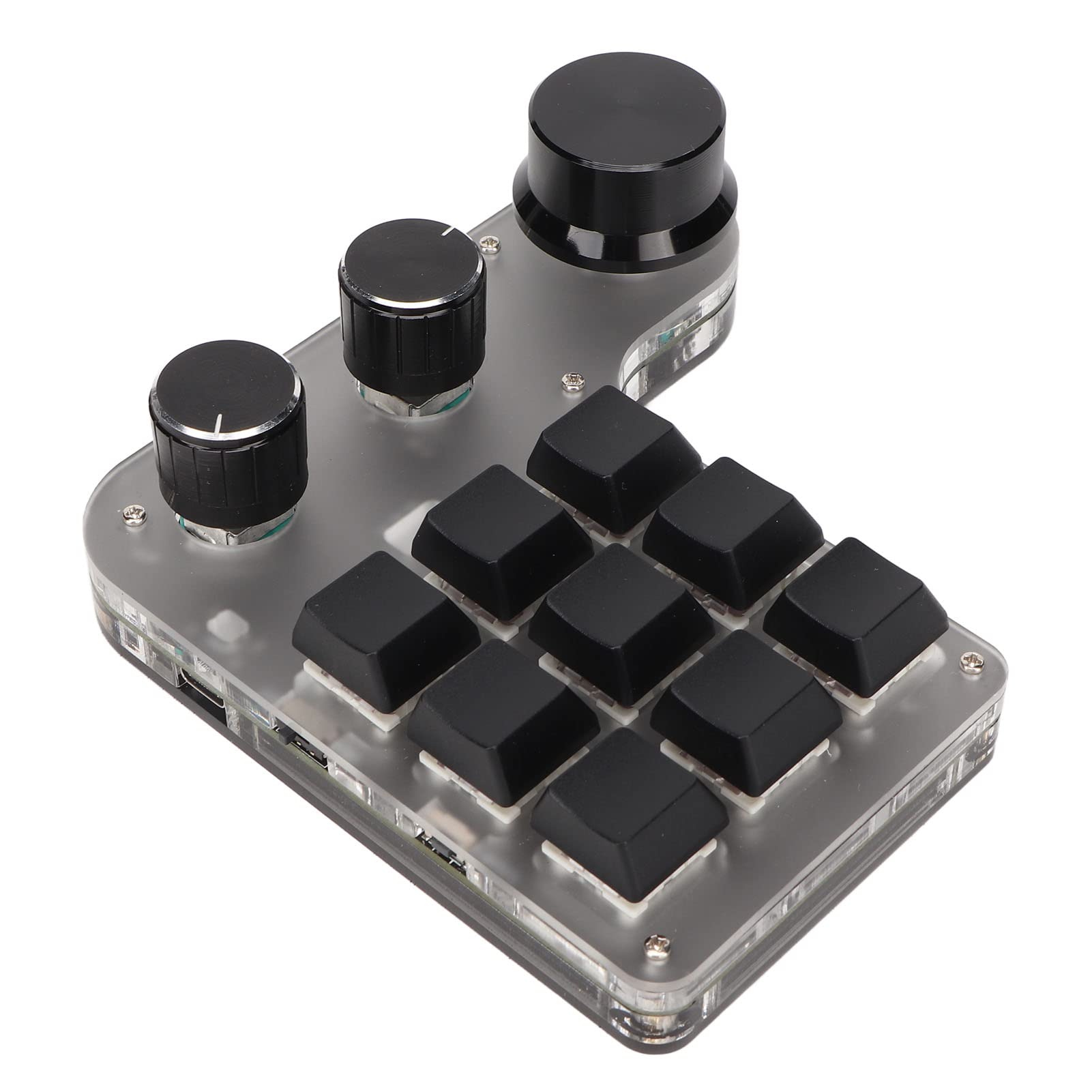 Cryfokt Mini Tastiera da Gioco Personalizzabile con Retroilluminazione RGB e 9 Tasti per Utenti di Software di Progettazione Grafica e Editing Video (BLACK)