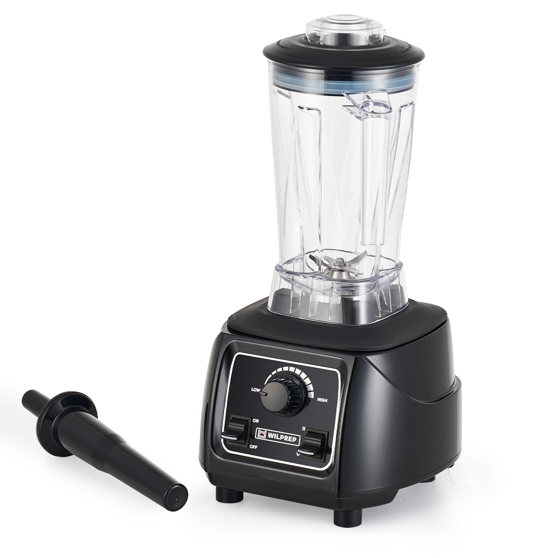 WILPREP Commercial Blender with 64 oz Jar, 3.5HP Motor, Stepless Control