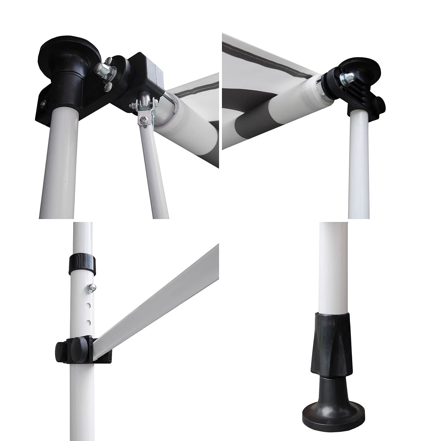 Tenda Da Sole Per Balcone Grigia Bianca