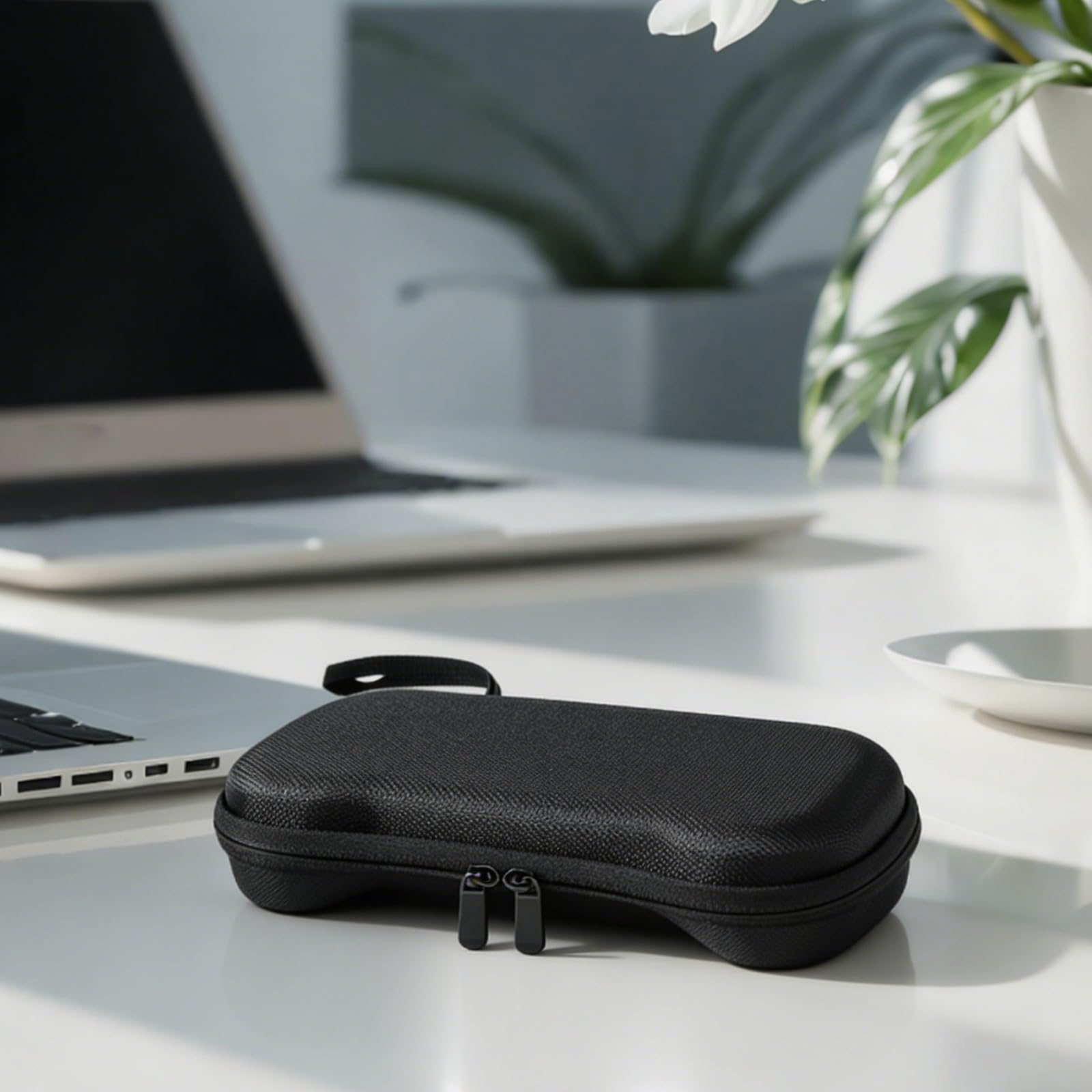 Bolsa de almacenamiento para consola de juegos de mano para Retroid Pocket 5, funda protectora de 25 x 12 x 5 cm con material de tela, para un diseño compacto y elegante, color negro