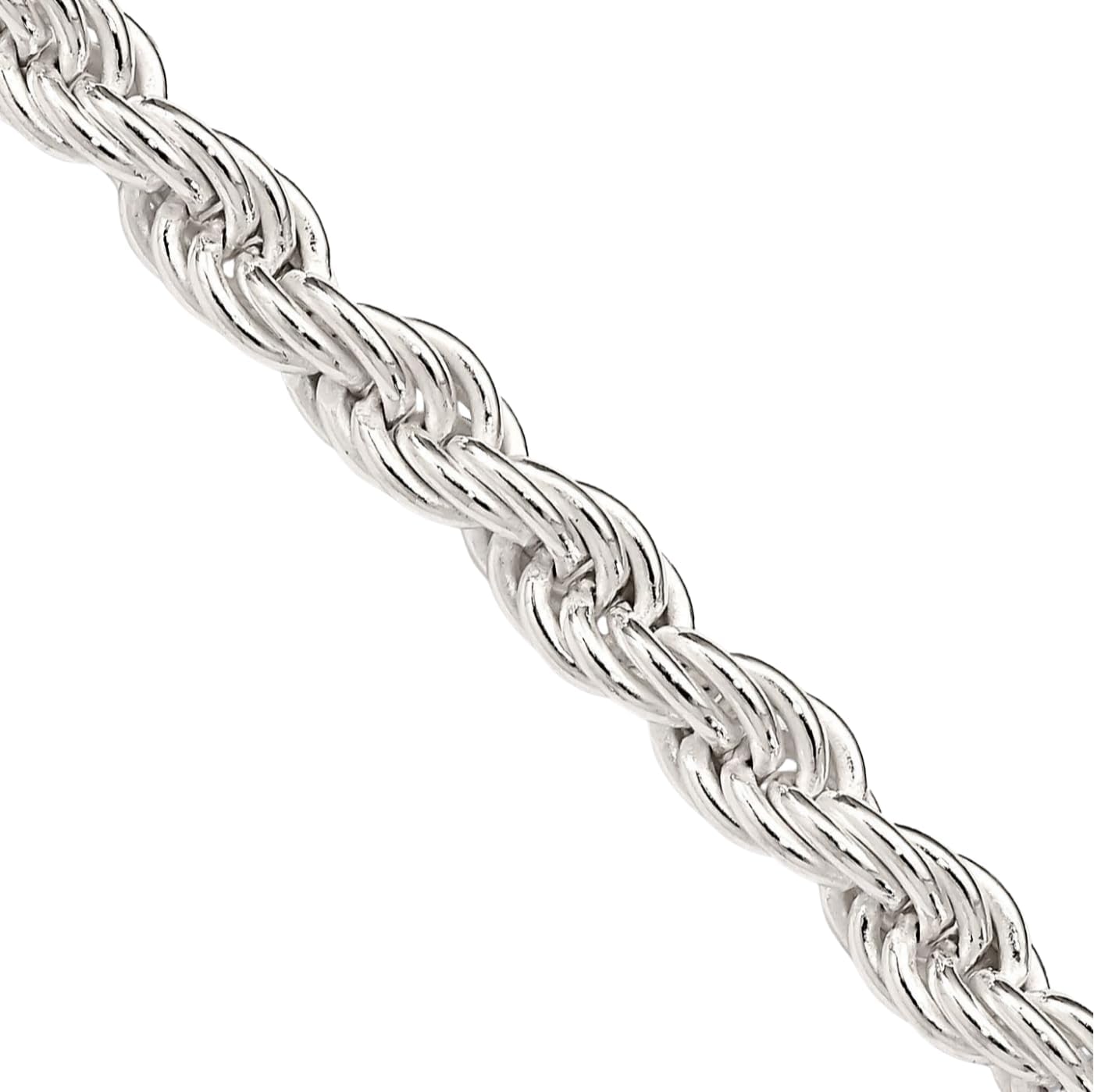 IceCarats 925 Sterling Silver 5mm Thick Rope Chain Necklace Polished