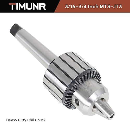 Miniatura 2 de Portabrocas de 3/16-3/4 pulgadas MT3-JT3 de alta resistencia con portabrocas que aprieta la llave para fresadora de torno CNC