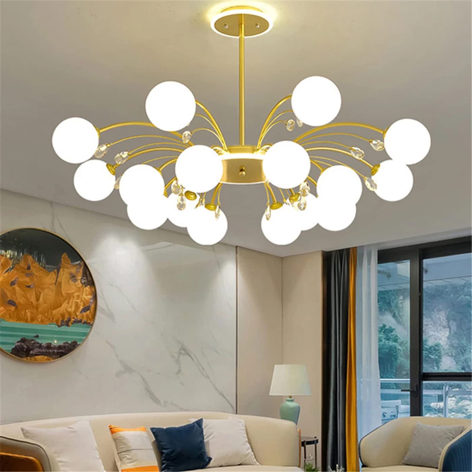 ABOOFAN Paralume in Vetro Smerigliato G9 da 80mm Copri Paralume Rotondo per Lampada da Soffitto per Corridoio Soggiorno e Camera da Letto