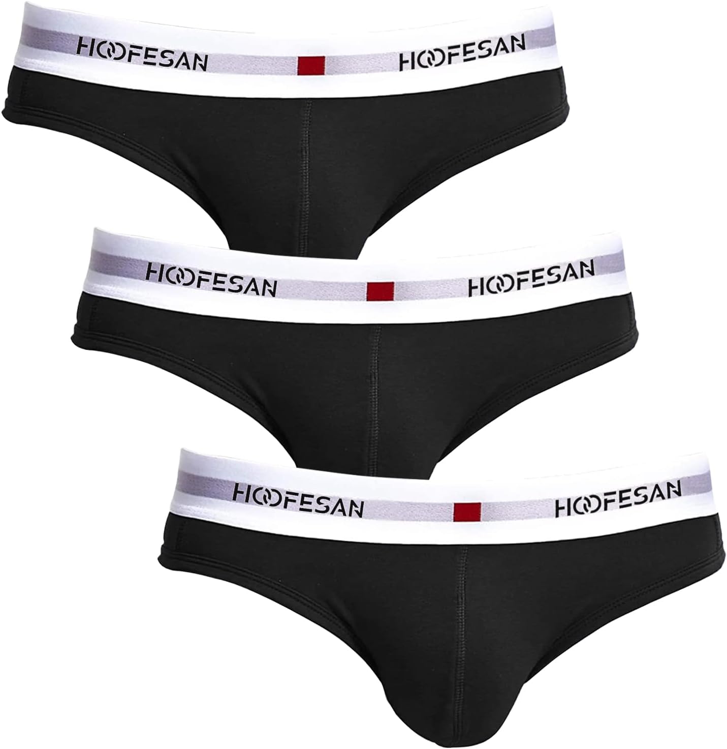 HOOFESAN Mens Underwear Briefs Pack Stretch Cotton Low Rise Briefs for Men Wide Waistband Multipack