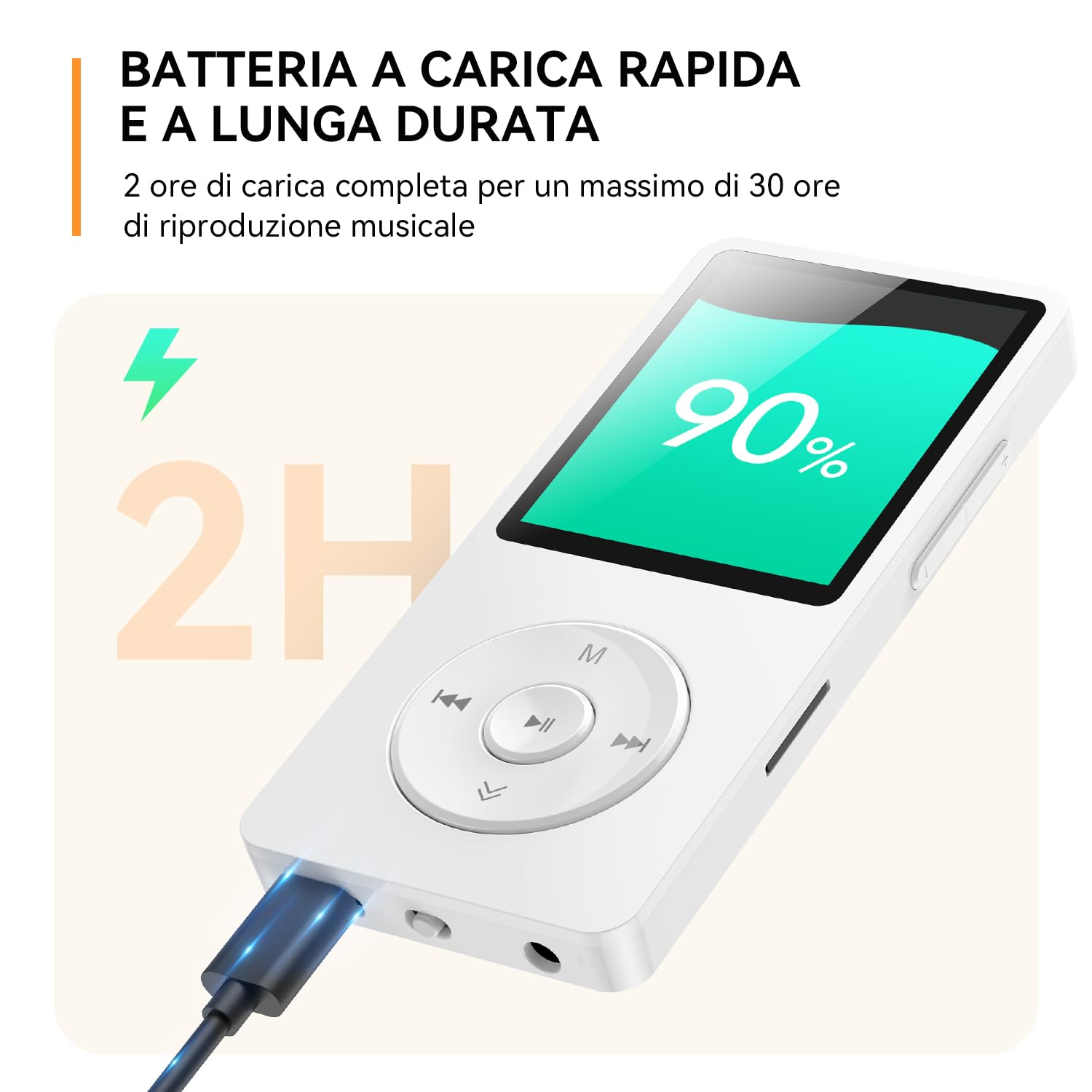 AGPTEK 32GB Lettore MP3 Bluetooth 5.3,MP3 Lettore con Altoparlanti Sportivo