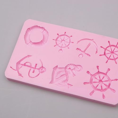 Miniatura 6 de Molde de silicona de anclaje, moldes de fondant de cuerda de timón, molde de chocolate para decoración de pasteles, caramelo, azúcar, manualidades,