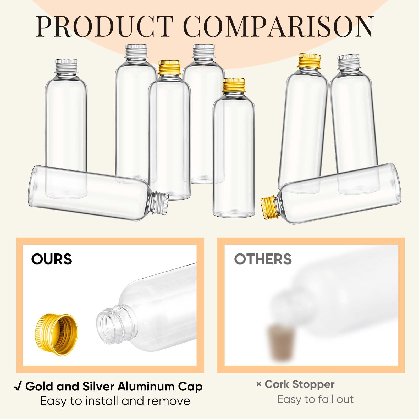 サンドアートのアイテム Amazon.co.jp: Tanlade 100個 サンドアートボトル キャップ付き 4