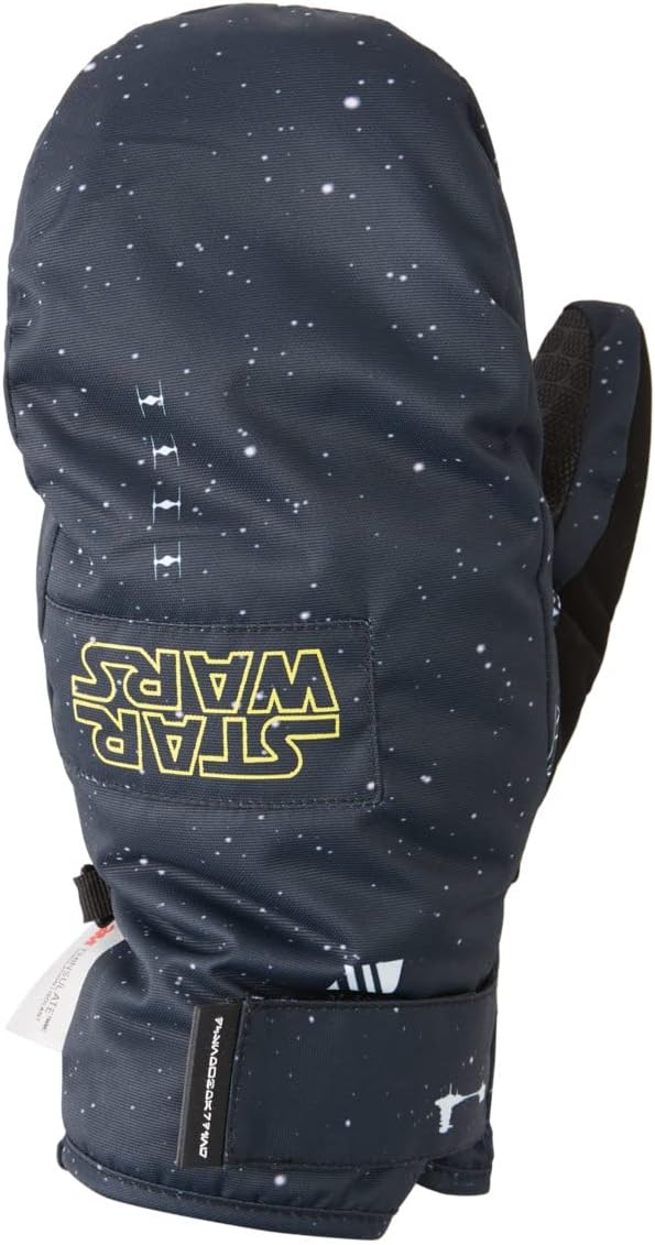 DC Shoes SW Franchise Mittens, Black/Yellow, Small