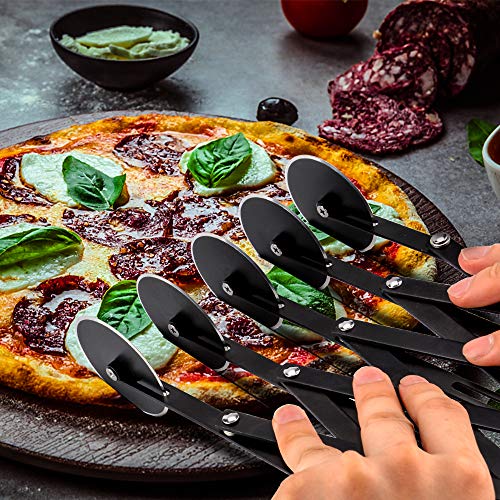 5 Wheel Pastry Cutter, Stainless Steel Pizza Cutter, Expandable Pizza Slicer Multi-Round Pastry Knife Baking Cutter Roller Cookie Dough Divider