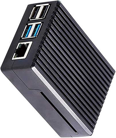 Qinhum Carcasa de Aleación de Aluminio Carcasa de Disipación de Calor Carcasa de Metal Compatible para Raspberry Pi Informática,Componentes,Dispositivos externos,Cajas de ordenador de sobremesa
