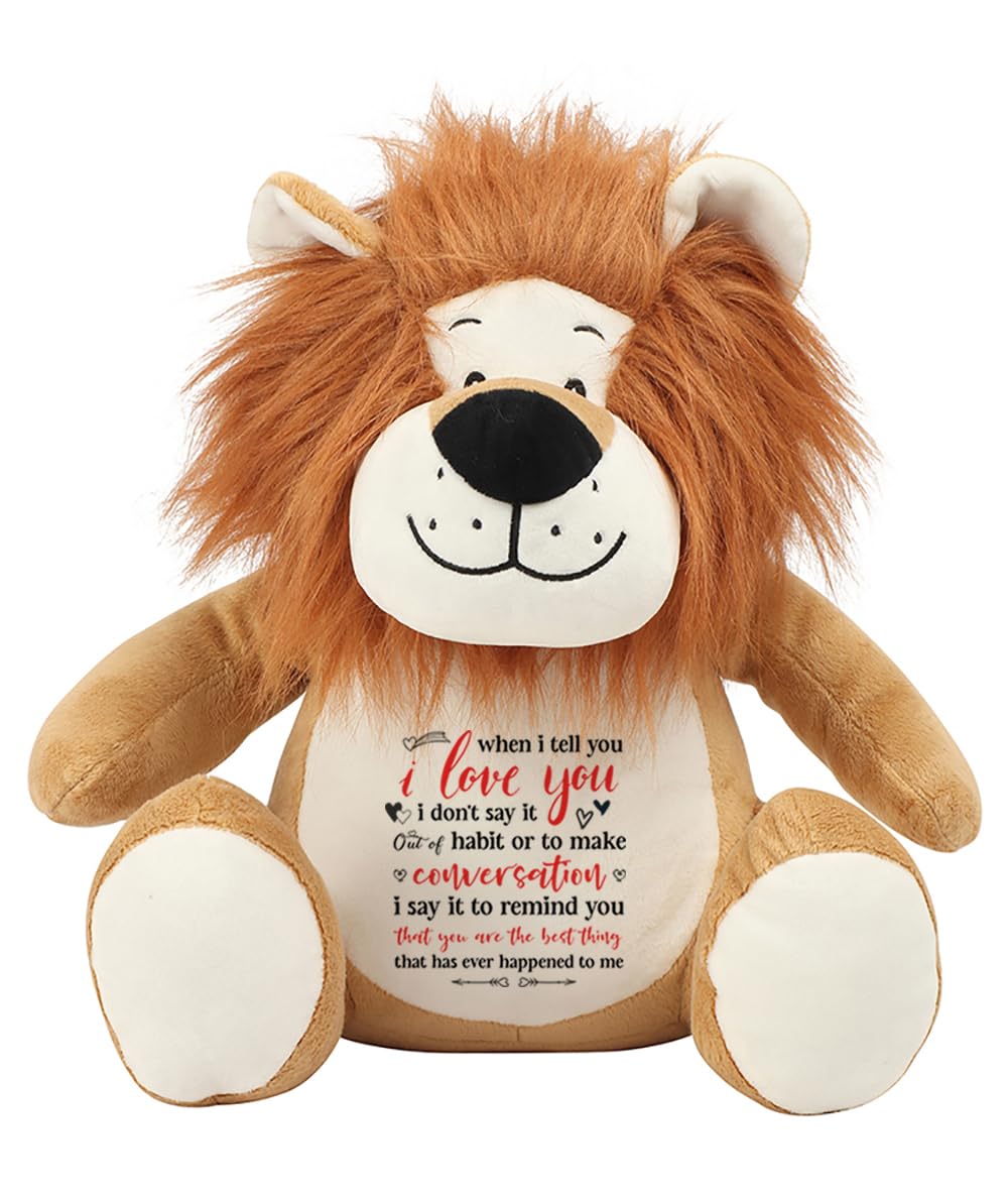 Getagift When I Tell You I Love You I Don't Say It Out of Habit, Valentine's Day Gift, Soft Toys, Teddy Bear. (Lion)