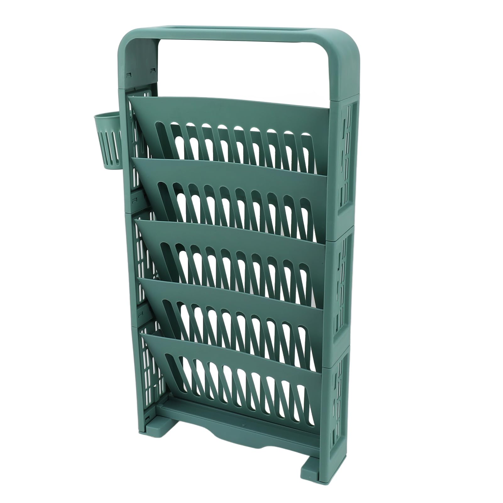 Scaffale Girevole a 6 Ripiani, Carrello Contenitore Stretto con