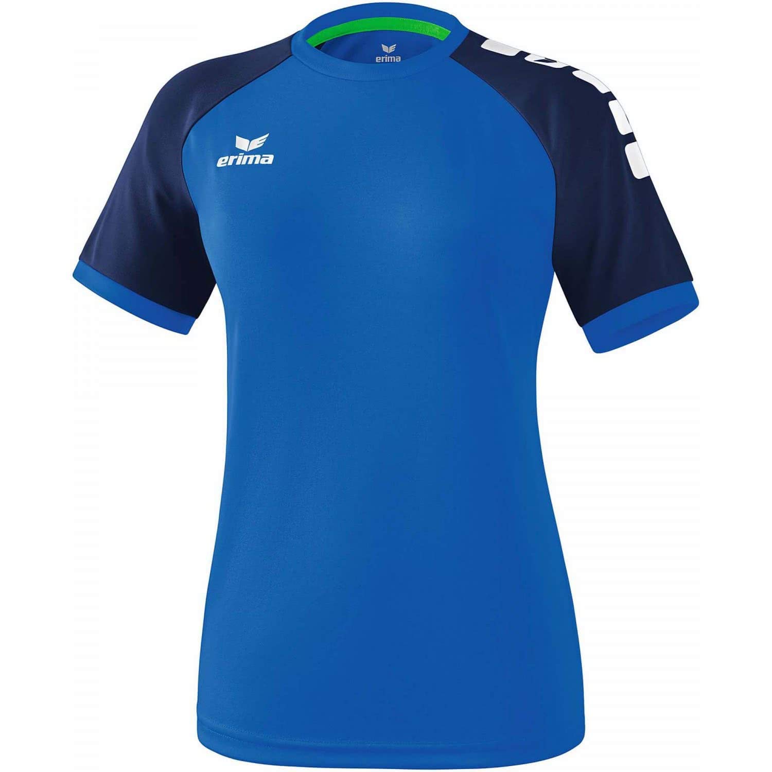 Erima Maglietta Sportiva Zenari 3.0 Donna, Blu/rossa, Taglio Aderente, Traspirante E Resistente - 3
