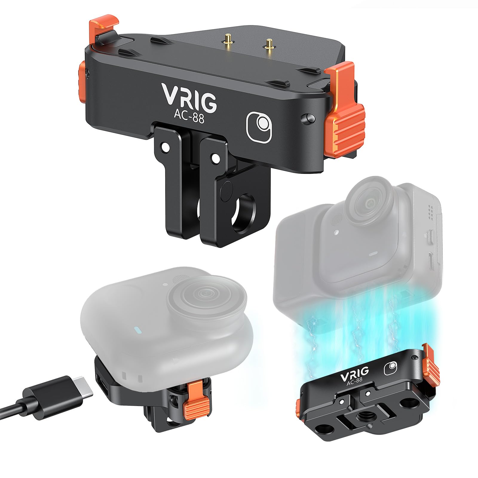 Photo 1 of VRIG Direct Magnetic Quick Release Mount for Insta360 GO Ultra