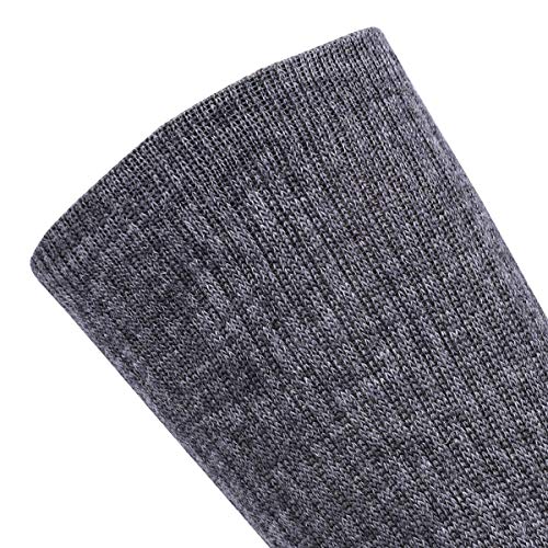 Pacote com 4 meias femininas de lã de merino para caminhadas e trilhas da EnerWear, Dark Grey/Grey S