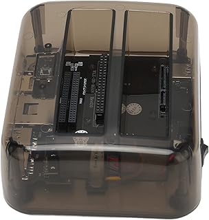 HDD Docking Station, Hot Swap Hard Drive Docking Station USB2.0 to IDE 6Gbps Transfer Speed Support 20TB 6Gbps Transparent Black for 2.5 3.5in SSD (US Plug 2 Pin)