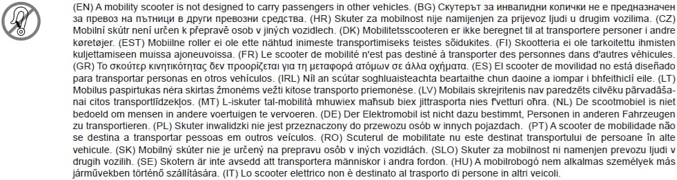 Veleco ZT 63 Retro 3-Wheel Mobility Vehicle with dimensions
