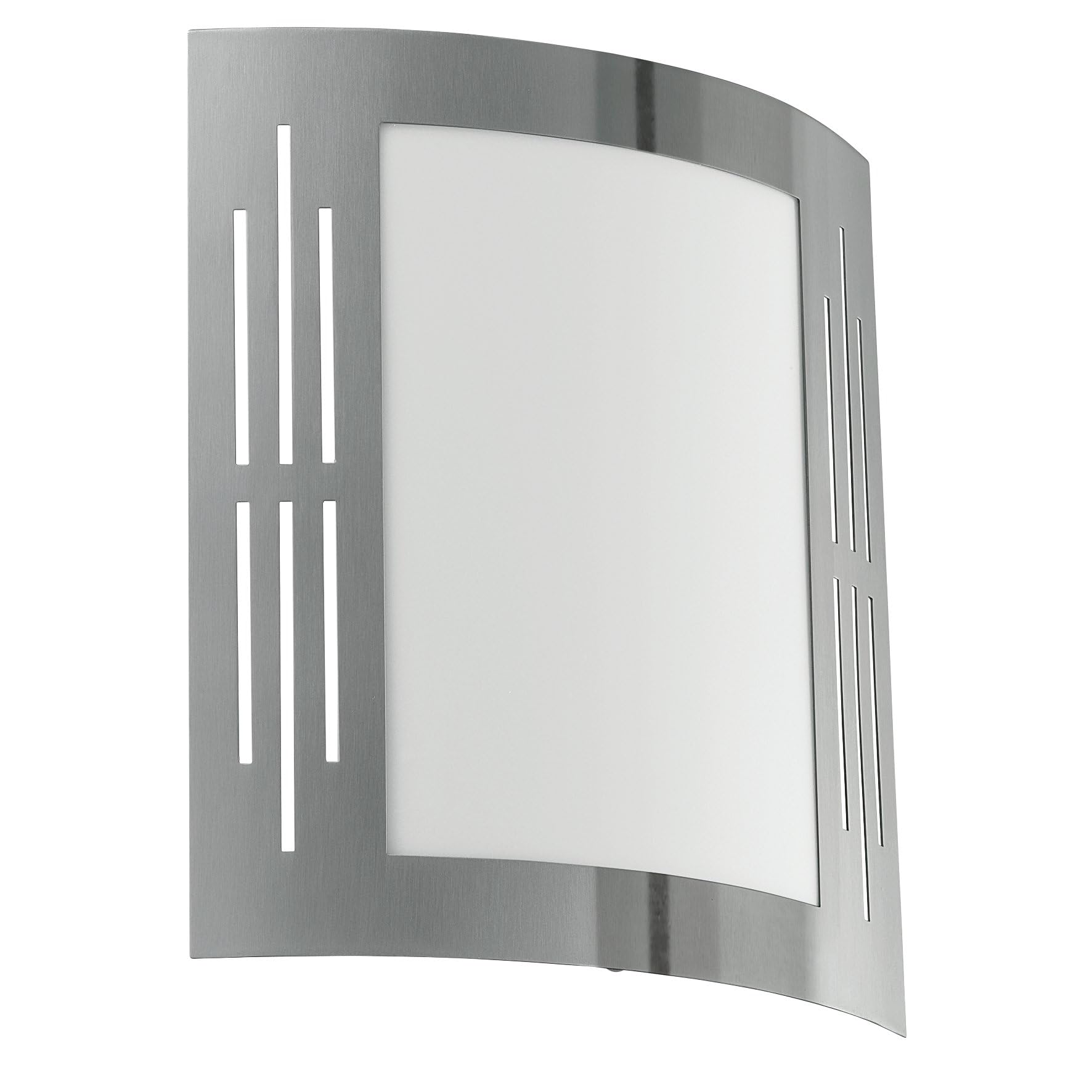 Eglo Edelstahl Außen-Wandlampe City, 1 Flammige Außenleuchte | Wandleuchte Aus Kunststoff, Farbe: Silber, Weiß, Fassung: E27, Ip44