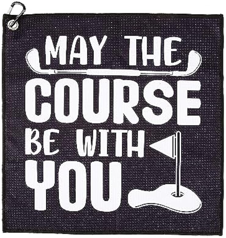 HFCOONY Golf Towel,Funny Christmas Golf Gifts for Men Husband Boyfriend Dad Golfers,Personalised Golf Ball Towel for Golf Bags with Clip,Birthday, Golf Accessories. — image 1