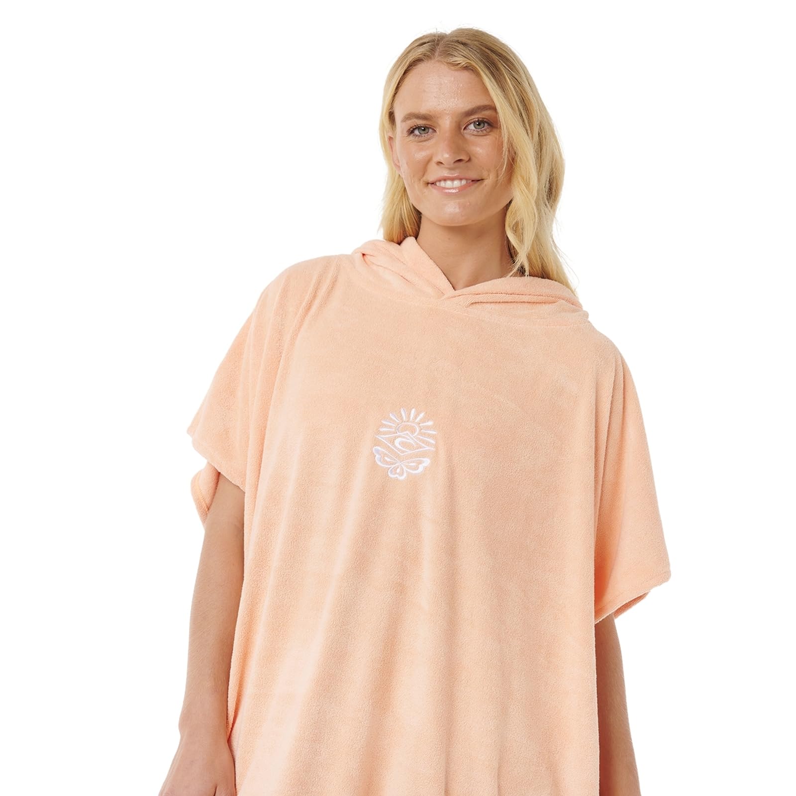 Rip Curl 2025 Frauen Klassisches Surf-Kapuzenhandtuch 00ZWTO - Bright Peach