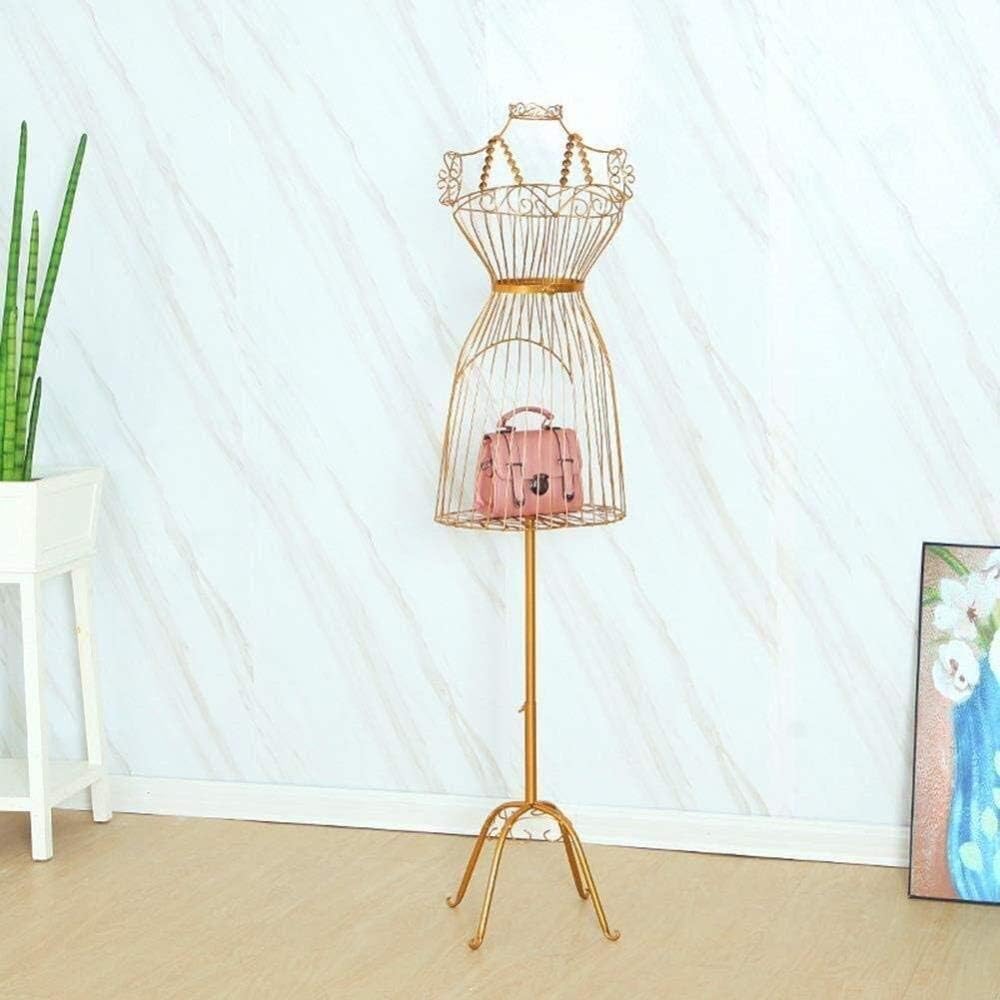 Mannequin Display Stand Dress Forms Tailors Dummy Wrought Iron Shelf Model, Clothing Shop Window Display Stand, Floor Racks