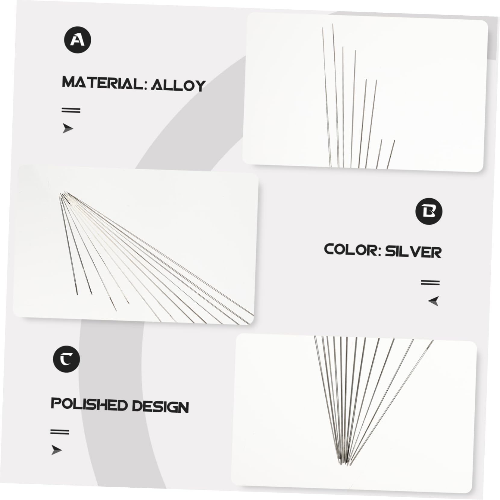 CIMAXIC Straight Twisted Beading Needles Set Embroidery Needles Thread for Jewelry Making