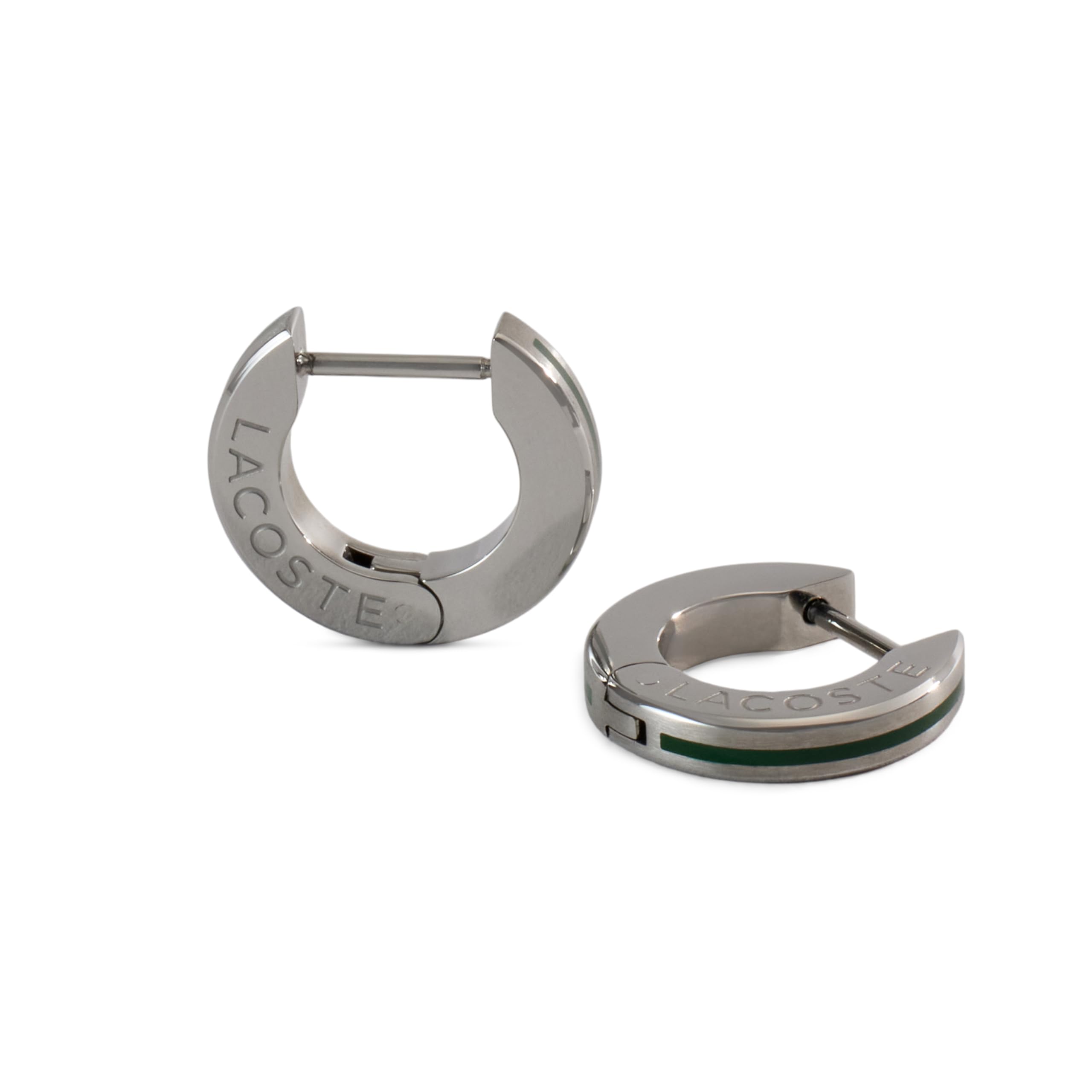 Lacoste Men's LACOSTE BASELINE Collection Hinge Earrings in Stainless Steel - 2040087