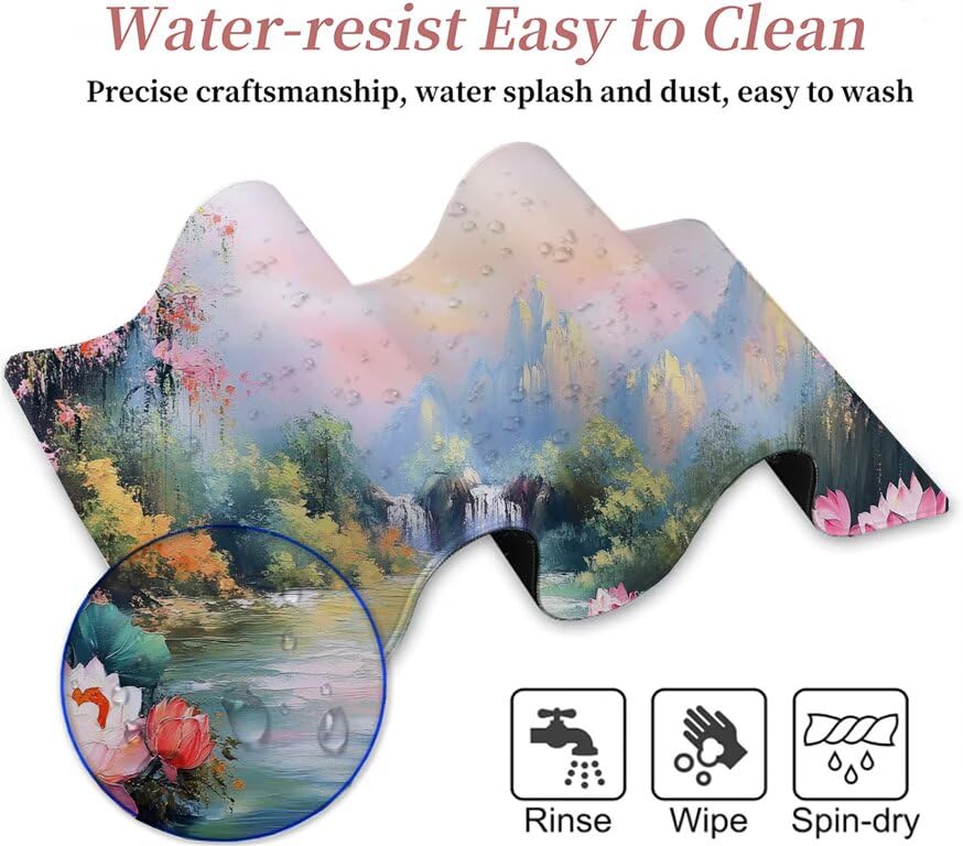 Tapis de souris rose antidérapant pour stabiliser votre clavier - 7