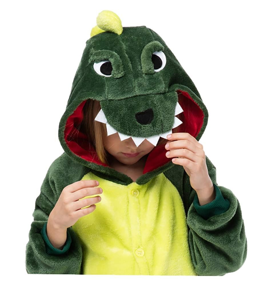 Seawhisper Dinosaur Costume Kids 3-4 Years Onesie Toddler Baby Halloween Unisex 2 5 6 7 8 9 10 Years, Dark Green - Image 2